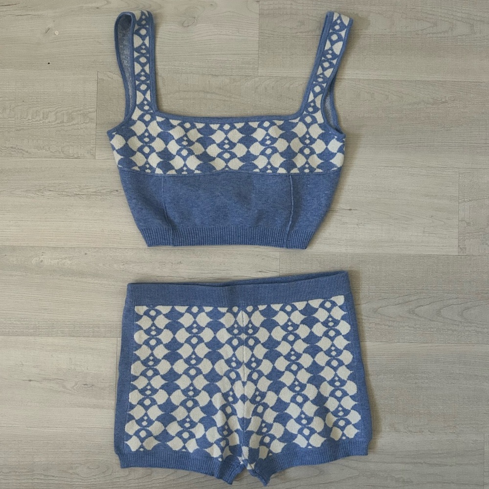 Princess Polly Light Blue Knit Set